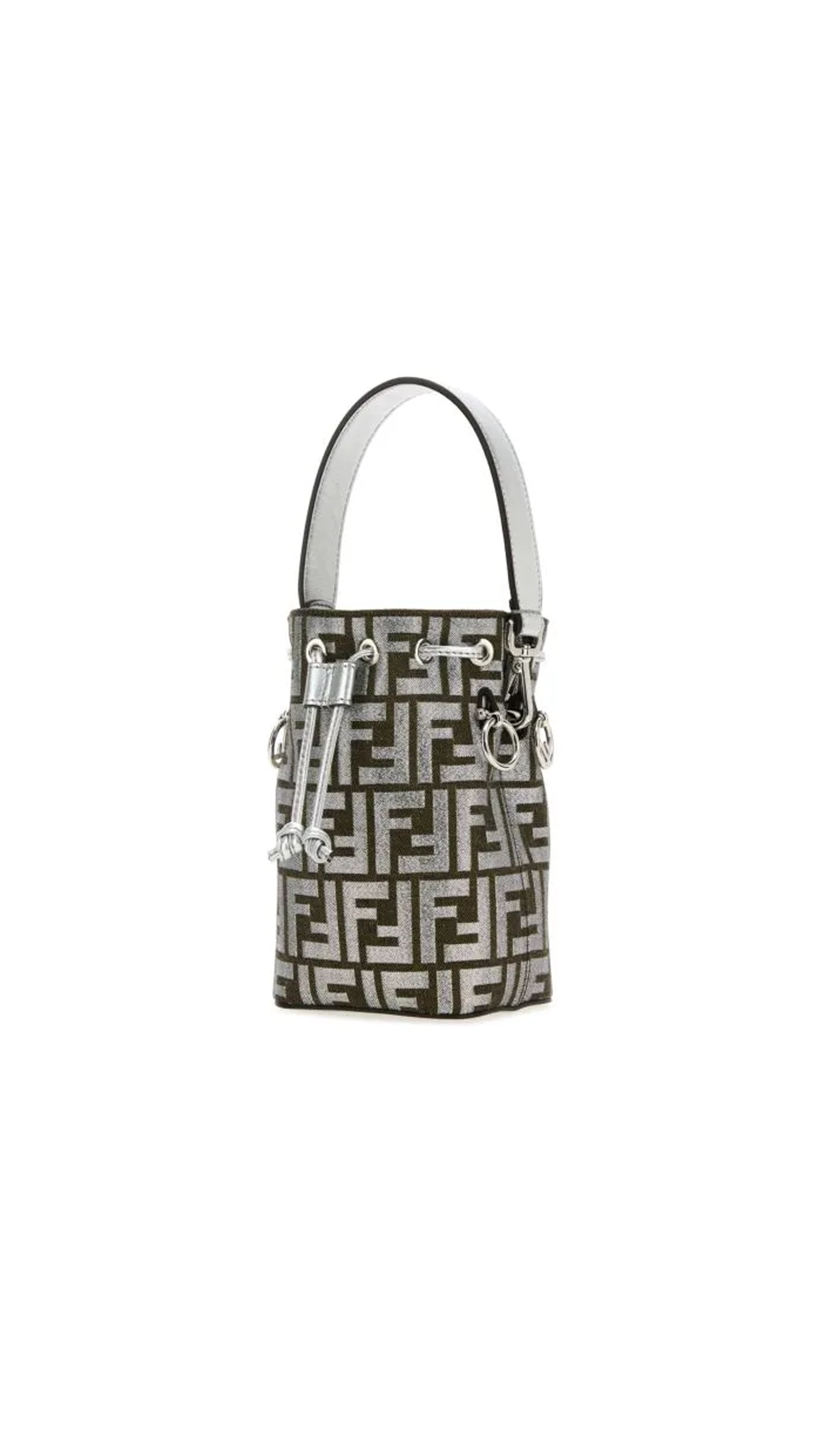 FF Embroidery Mon Trésor Bucket Bag - Grey/Black