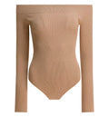 Sculpting Rib Knit Off-shoulder Bodysuit