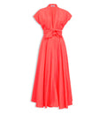 Linen-Blend Belted Dress