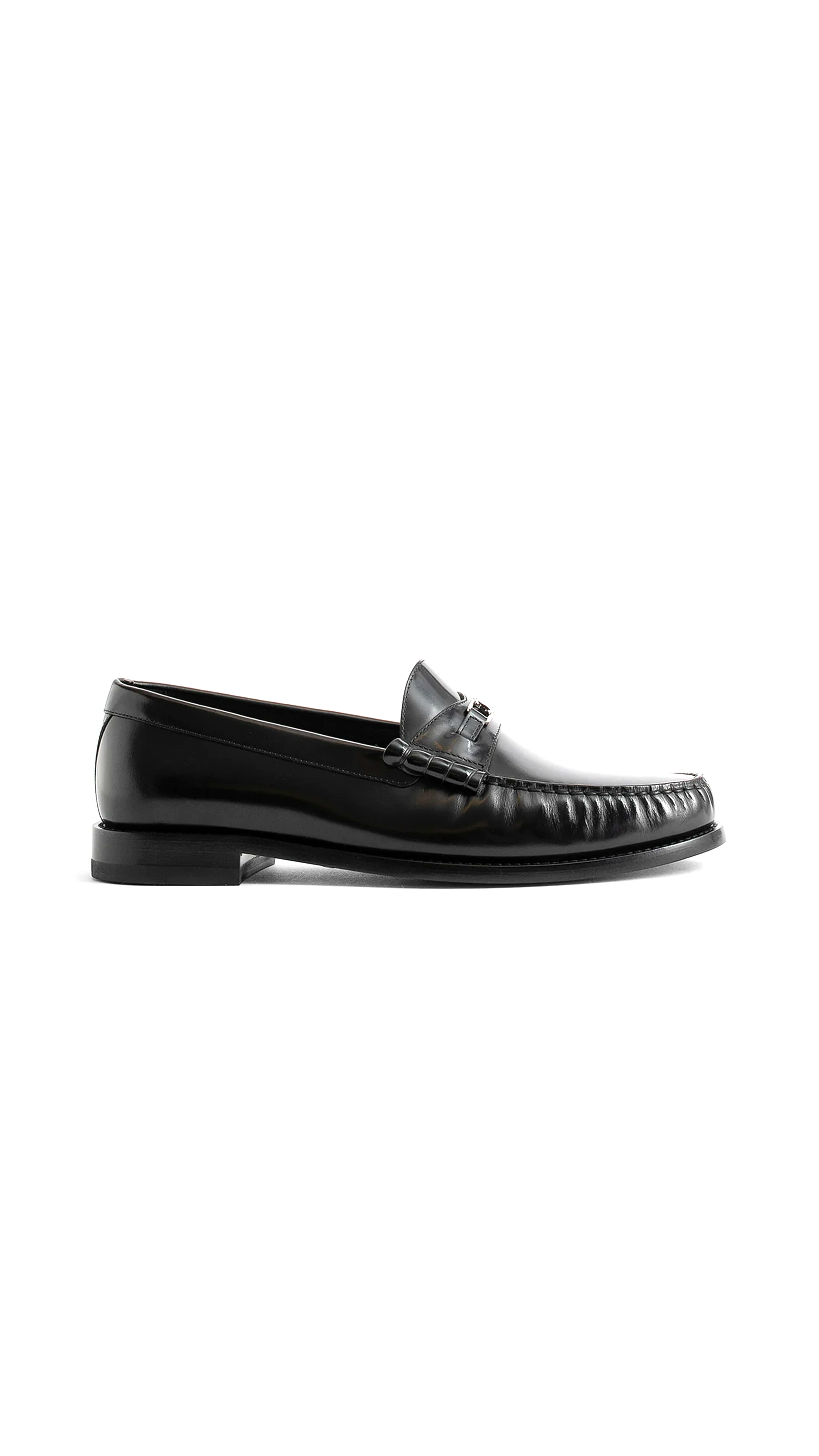 Celine Luco Triomphe Loafer In Polished Bull - Black