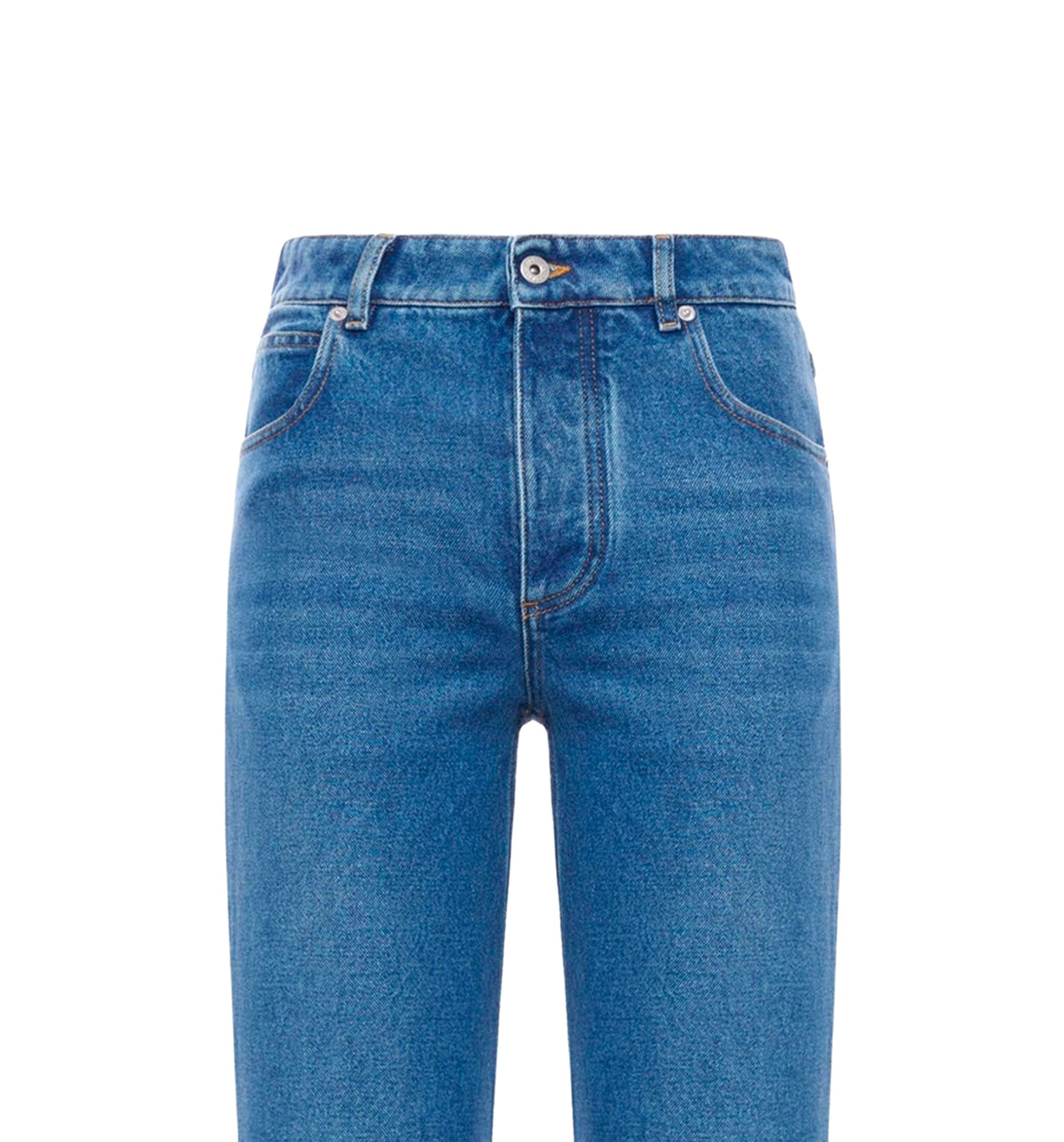 Medium Indigo Straight Jeans