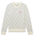Silver Monogram Mohair Blend Crew Neck