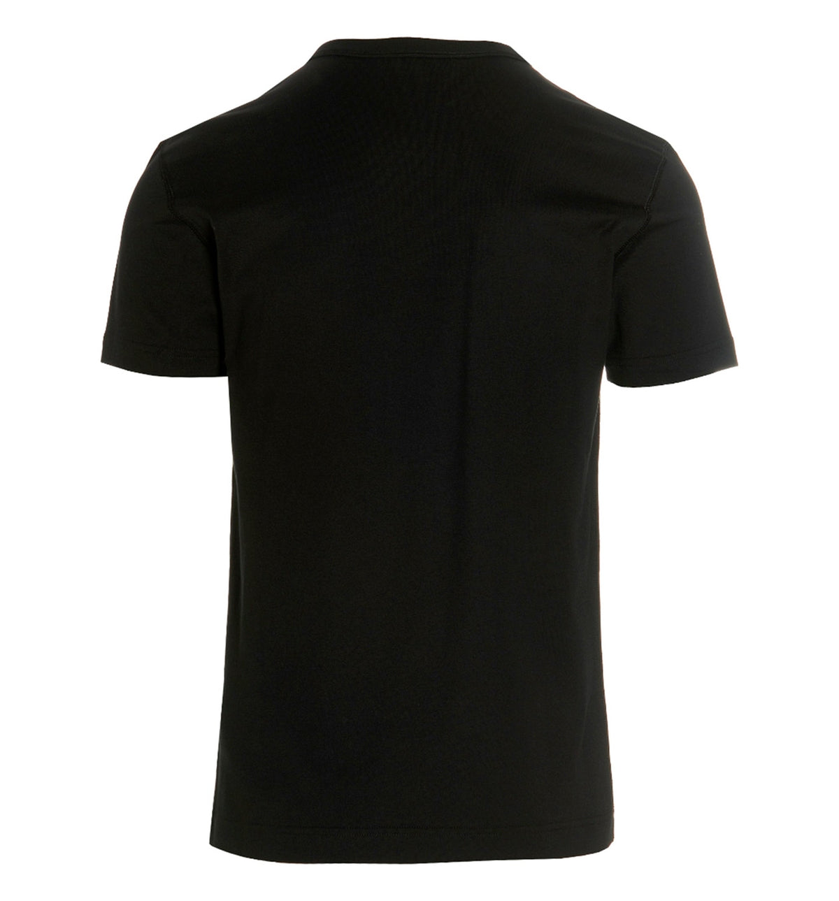 Cotton V-neck T-shirt with branded tag