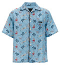 Bowling shirt in printed silk blend