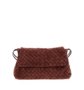Suede Giorno crossbody bag with Intrecciato motif
