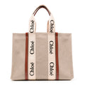 Chloé bag in canvas and leather with embroidered logo