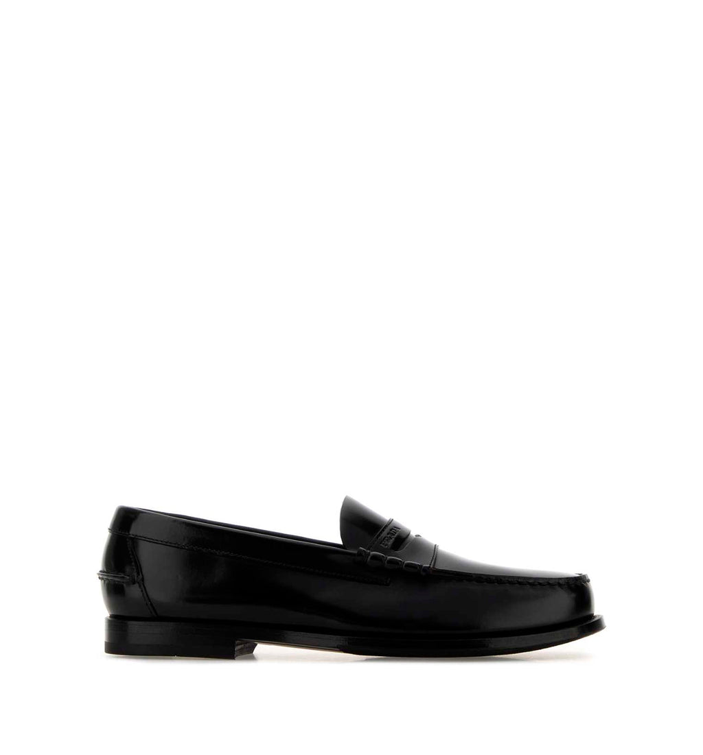 Brushed leather loafers