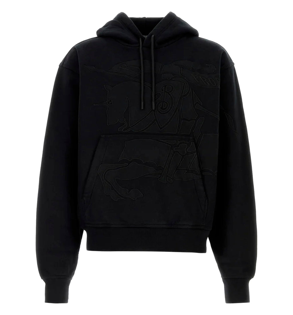 Black cotton blend sweatshirt