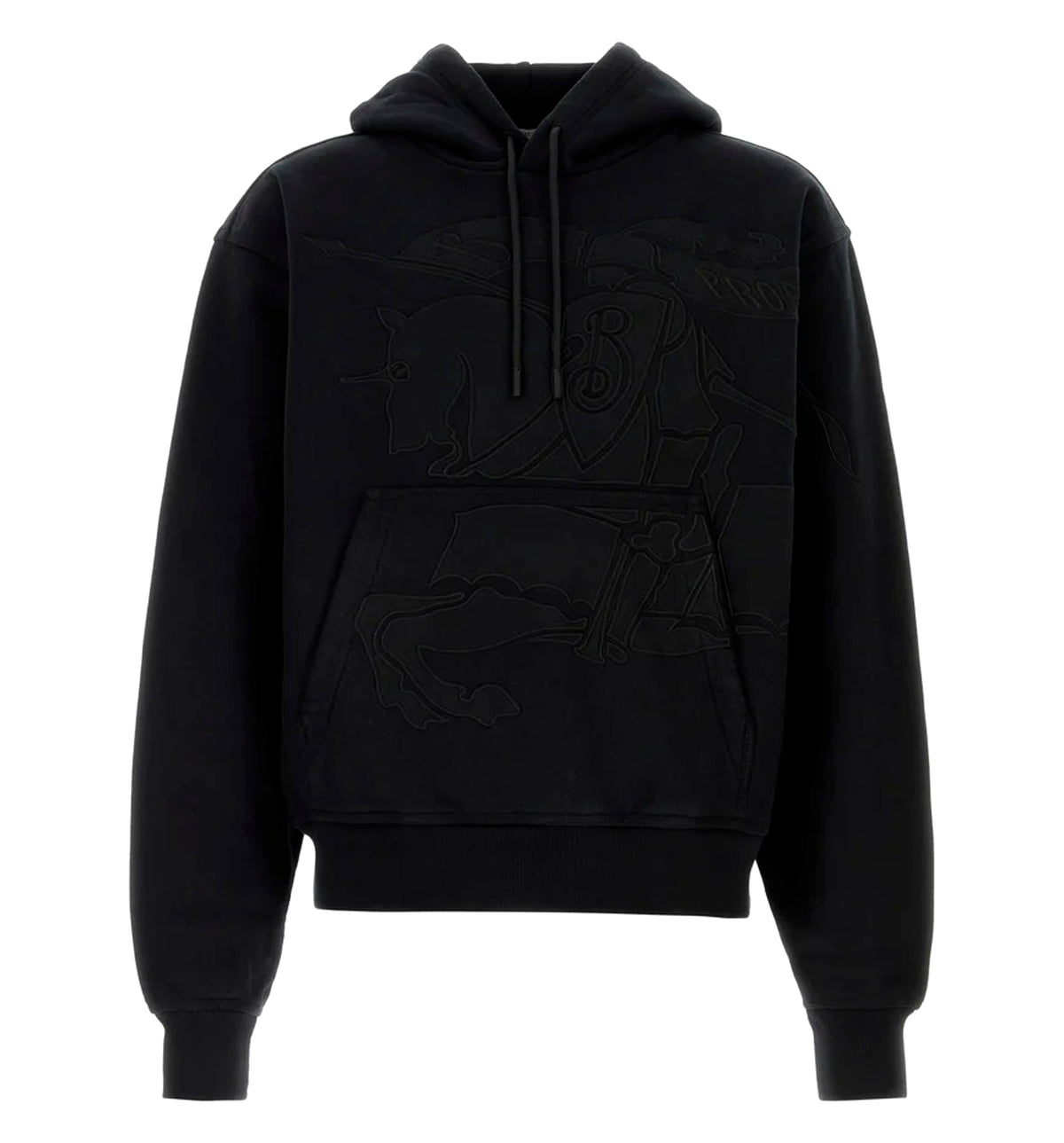 Black cotton blend sweatshirt