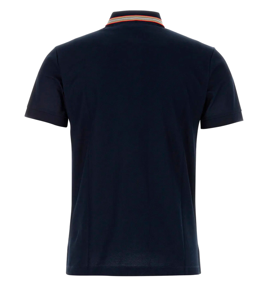 Midnight blue piquet polo shirt