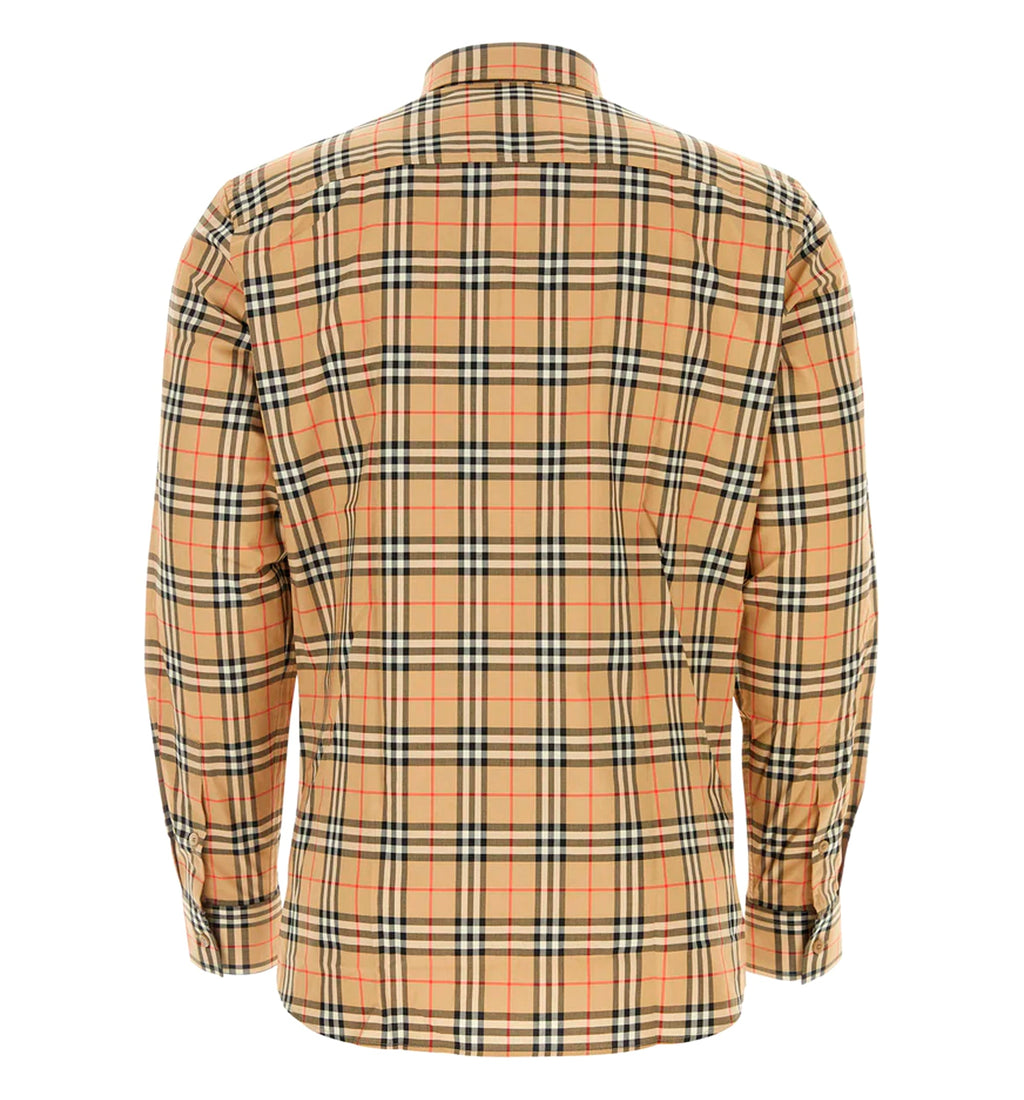 Embroidered poplin shirt