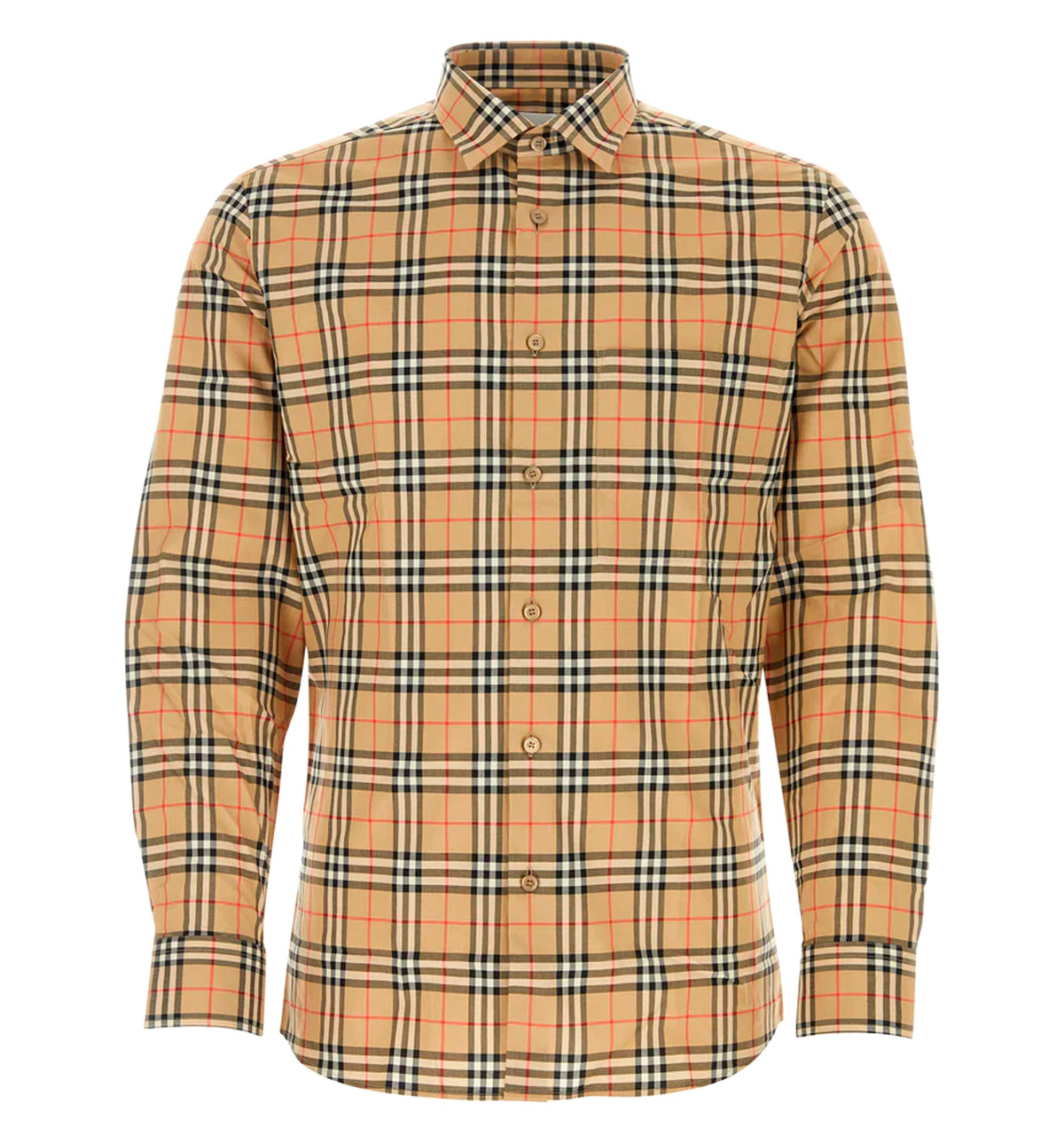 Embroidered poplin shirt