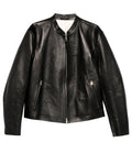 Zip-fastening Leather Jacket