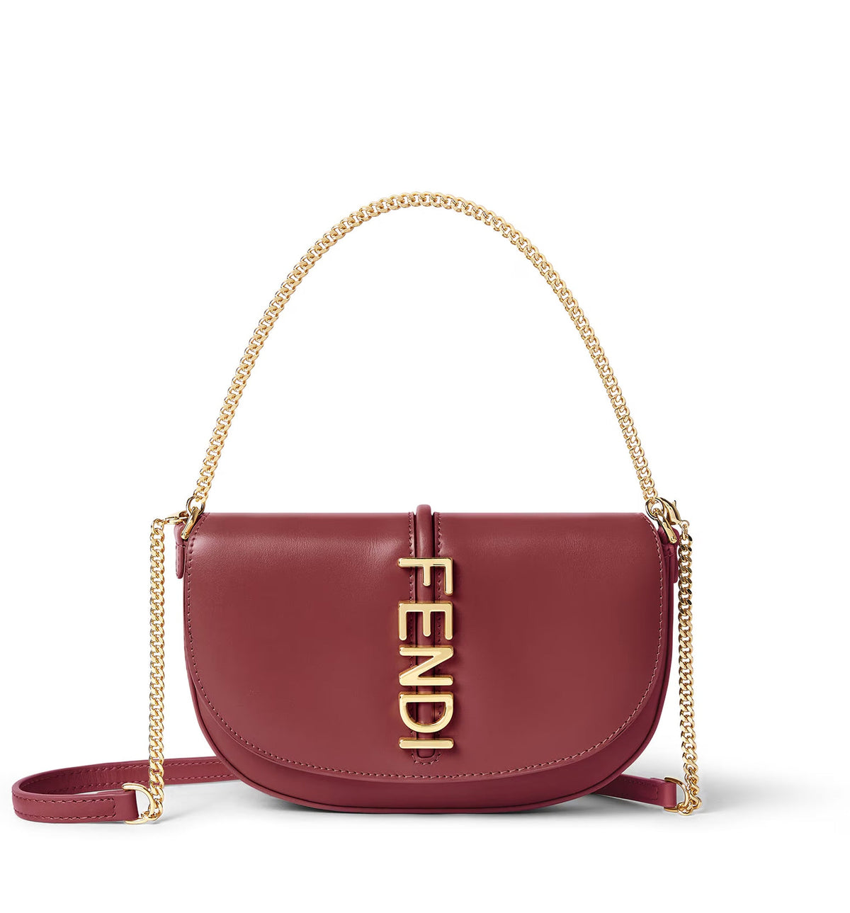 Wallet on Chain Fendigraphy leather crossbody bag
