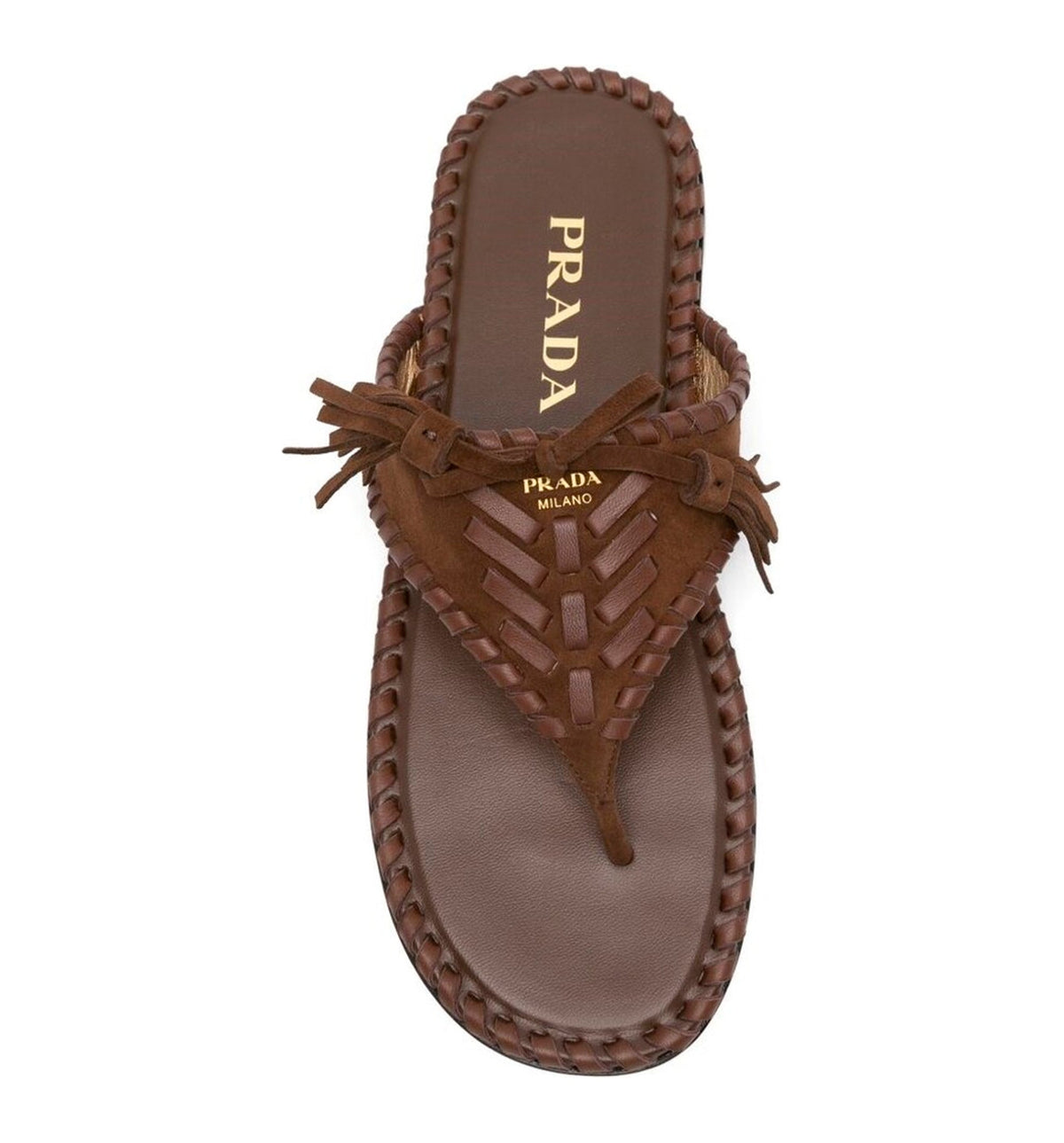 Suede leather thong sandals