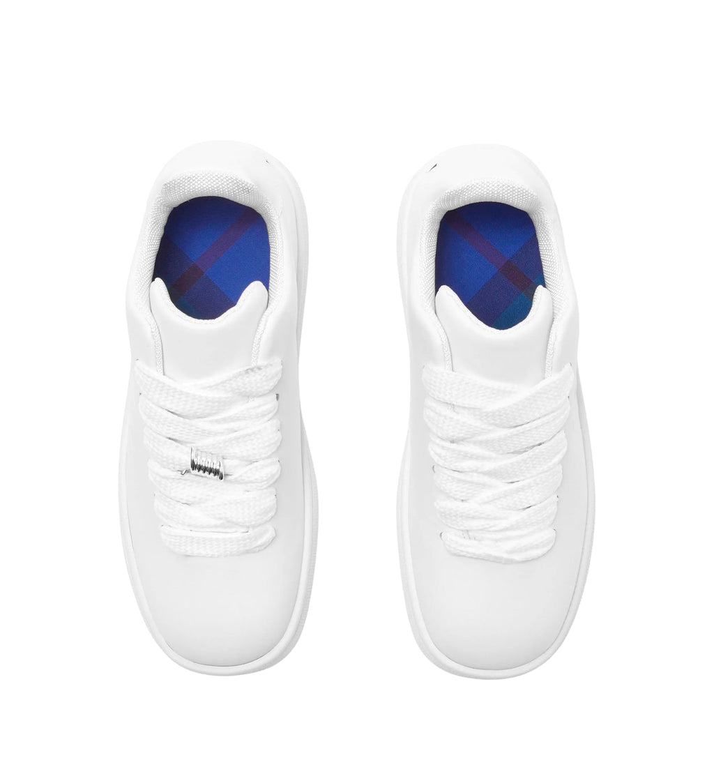 Box leather sneakers