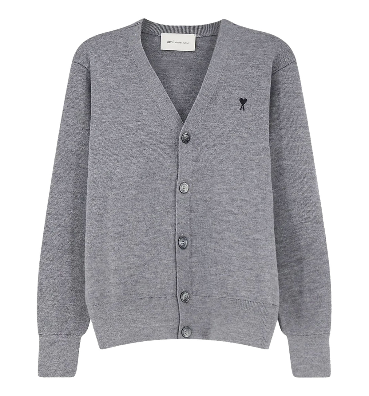 Wool cardigan with iconic embroidery