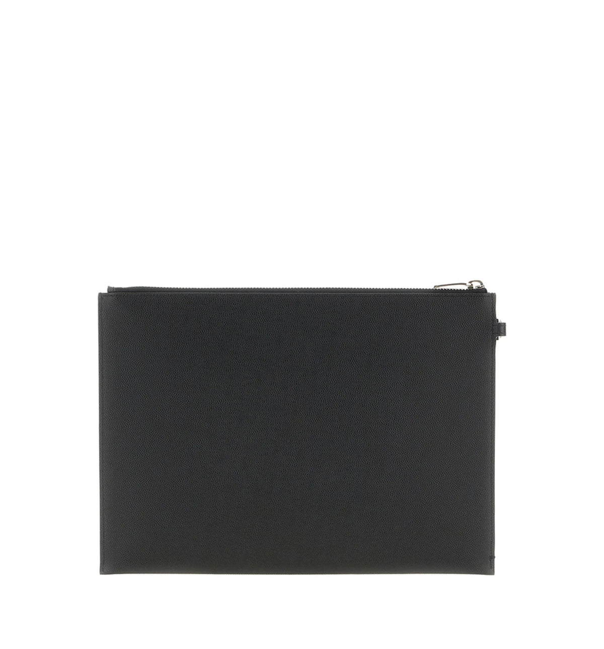 Saint Laurent Paris Zipped Tablet Holder In Grain De Poudre-leather