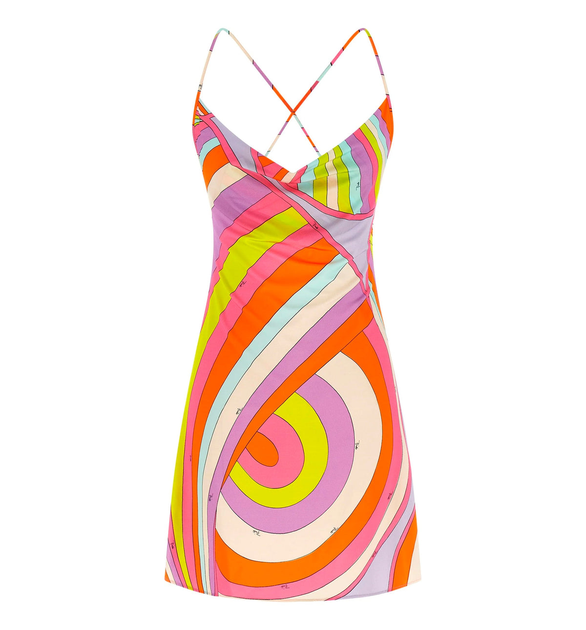 "Iride" Short dress with open back