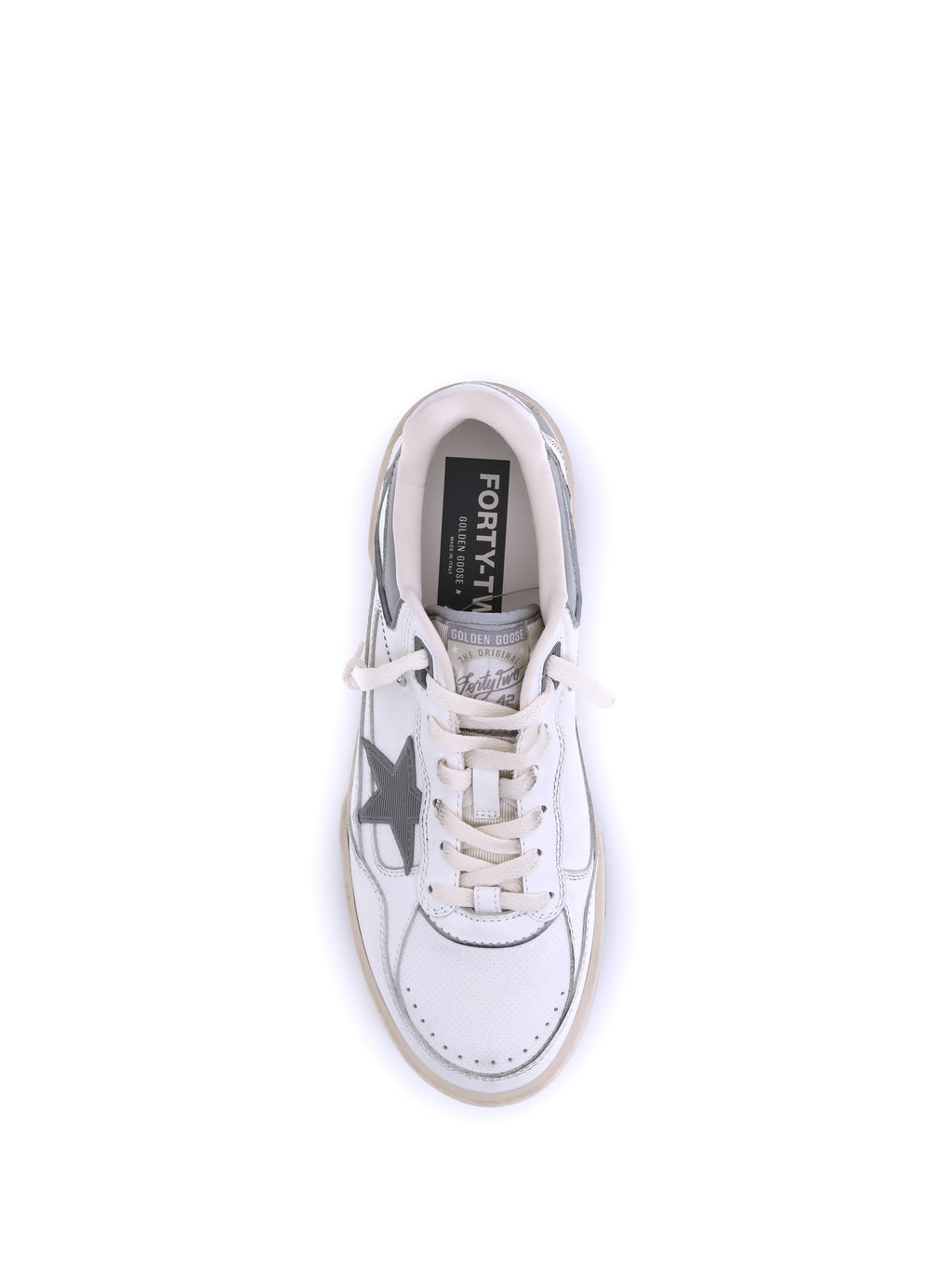 Forty2 With Grey Star And White Leather Heel Tab