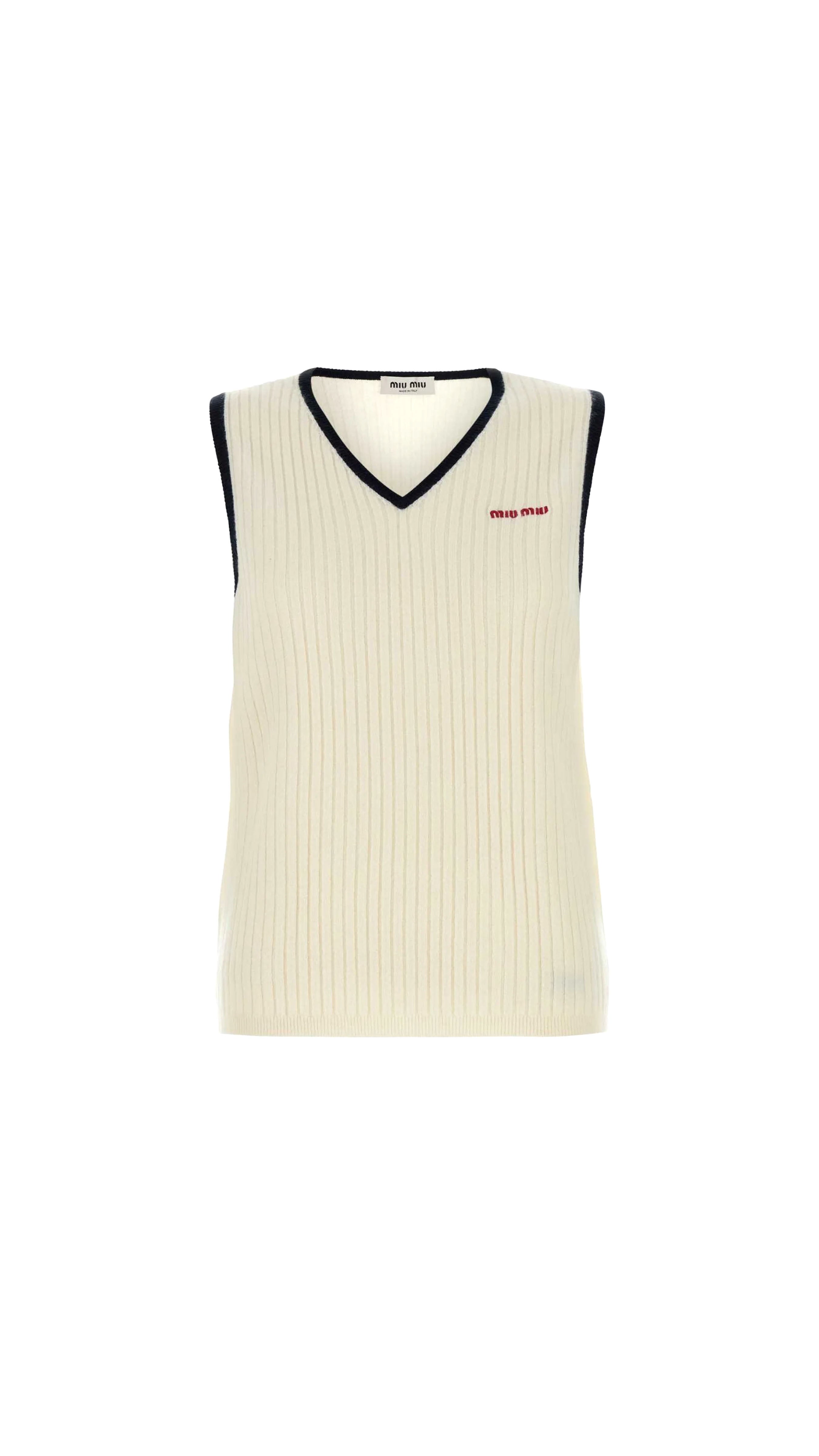 Cashmere Gilet - Natural
