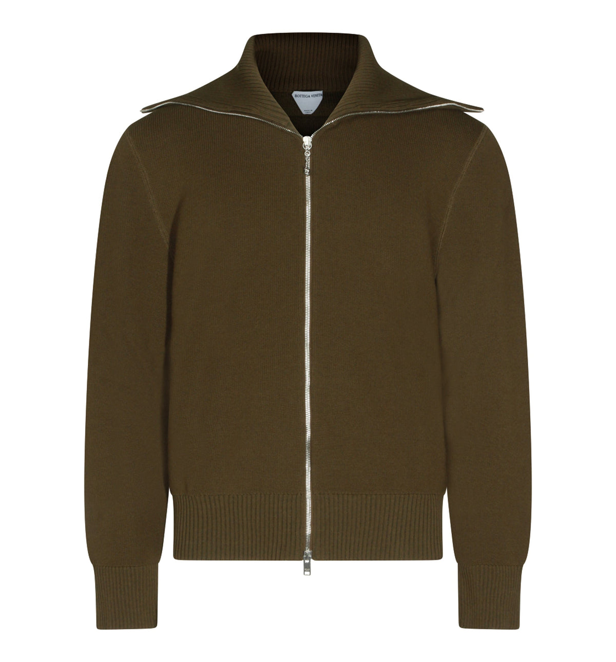 Wool And Cotton Zip-Up Cardigan