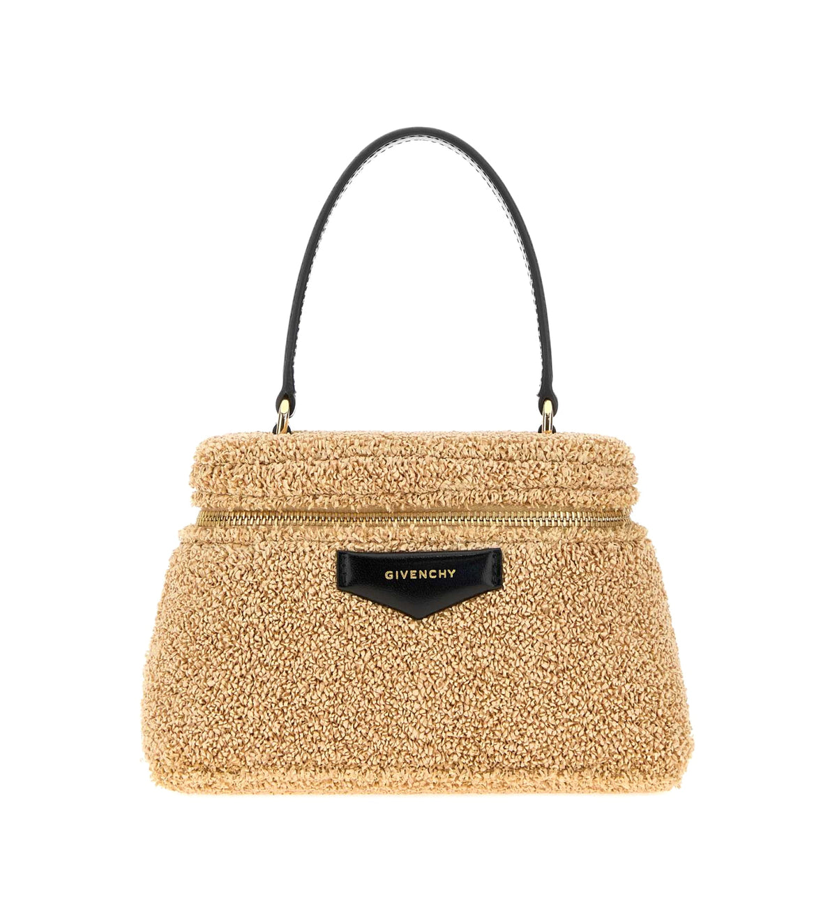 Antigona Vanity Bag In Sponge Raffia With Chain