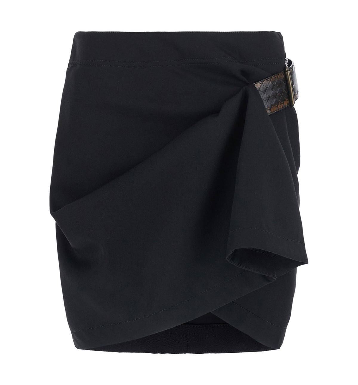 Wool Grain De Poudre Skirt