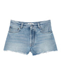 Washed Denim Shorts