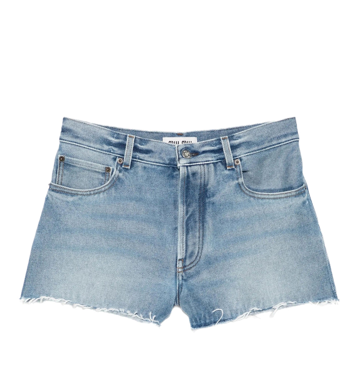 Washed Denim Shorts