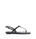 Patent leather thong sandals