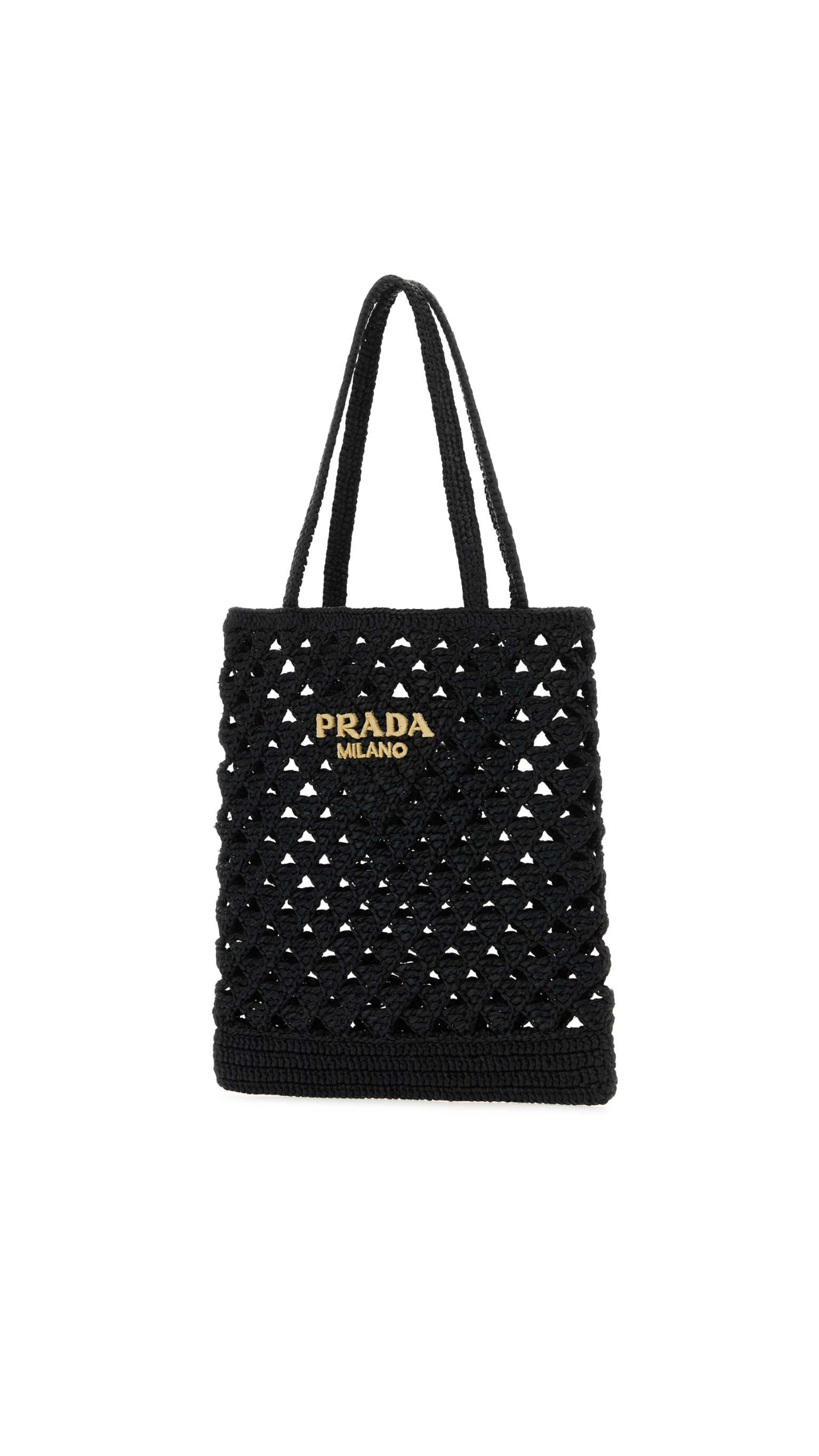 Crochet Symbole Tote Bag - Black