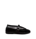 Ballet Flats in Fishnet & Rubber Overshoes
