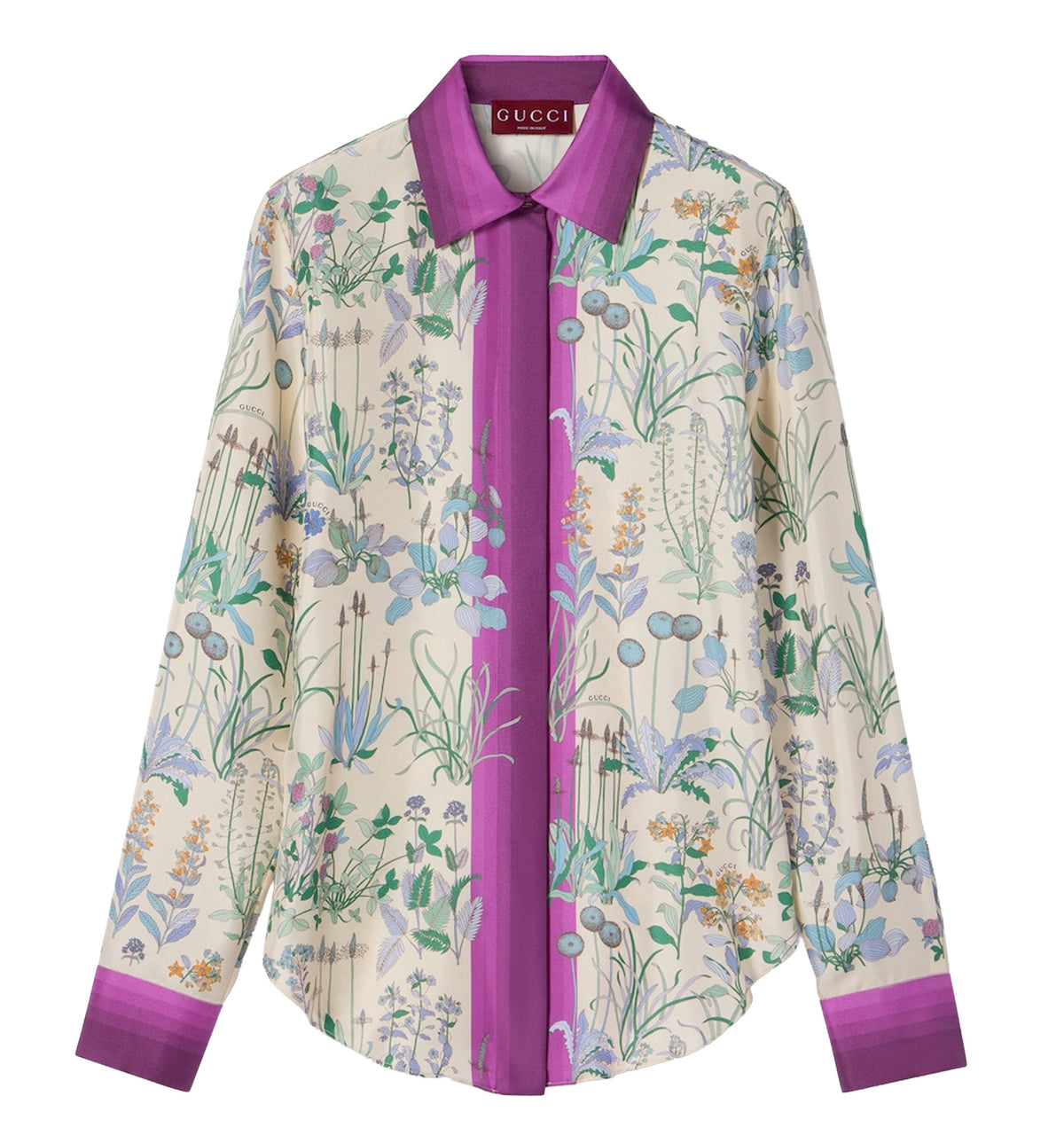 Printed Silk Twill Shirt
