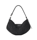 Medium Loewe Swing Bag In Raffia And Calfskin