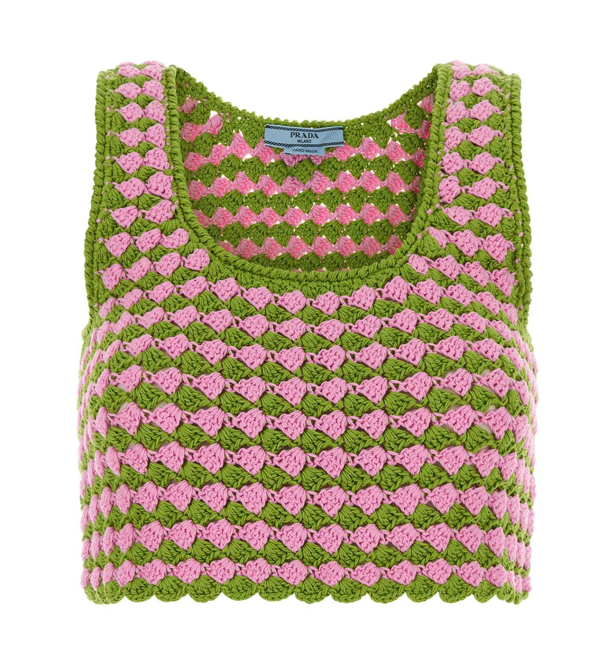 Two-Tone Crochet Crop Top