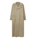 Washed matte nylon trench coat