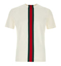Knit Cotton T-Shirt With Web Intarsia