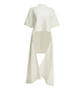 Asymmetrical mock neck T-shirt