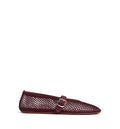 Ballet Flats In Fishnet And Suede