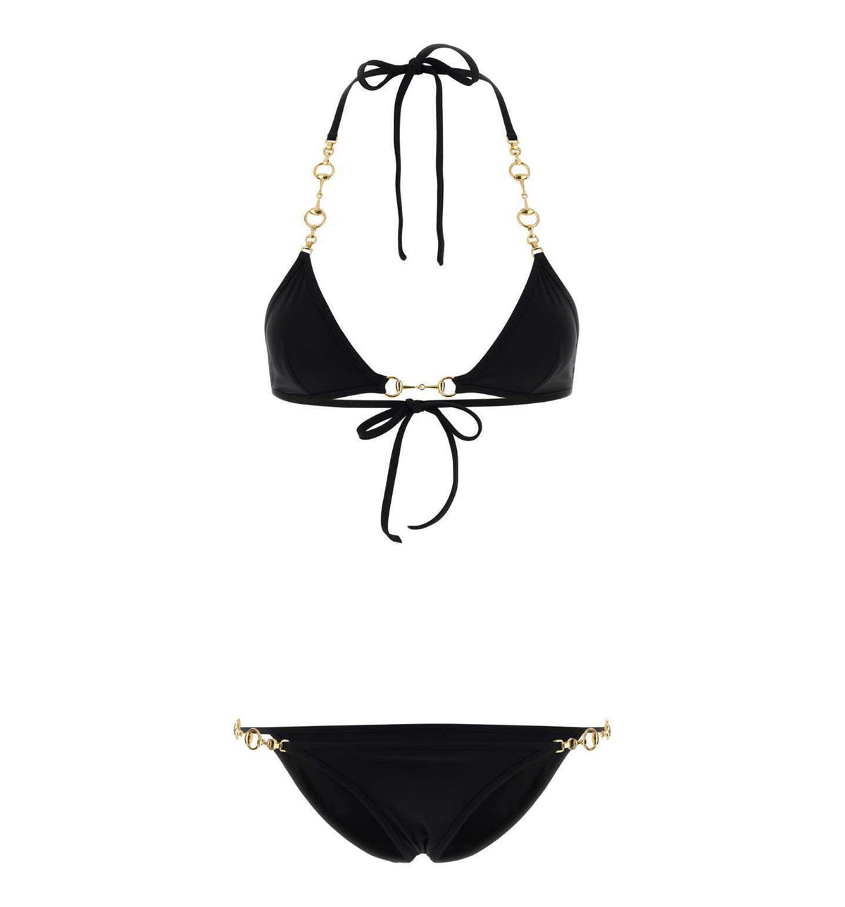 Stretch Jersey Bikini With Horsebit