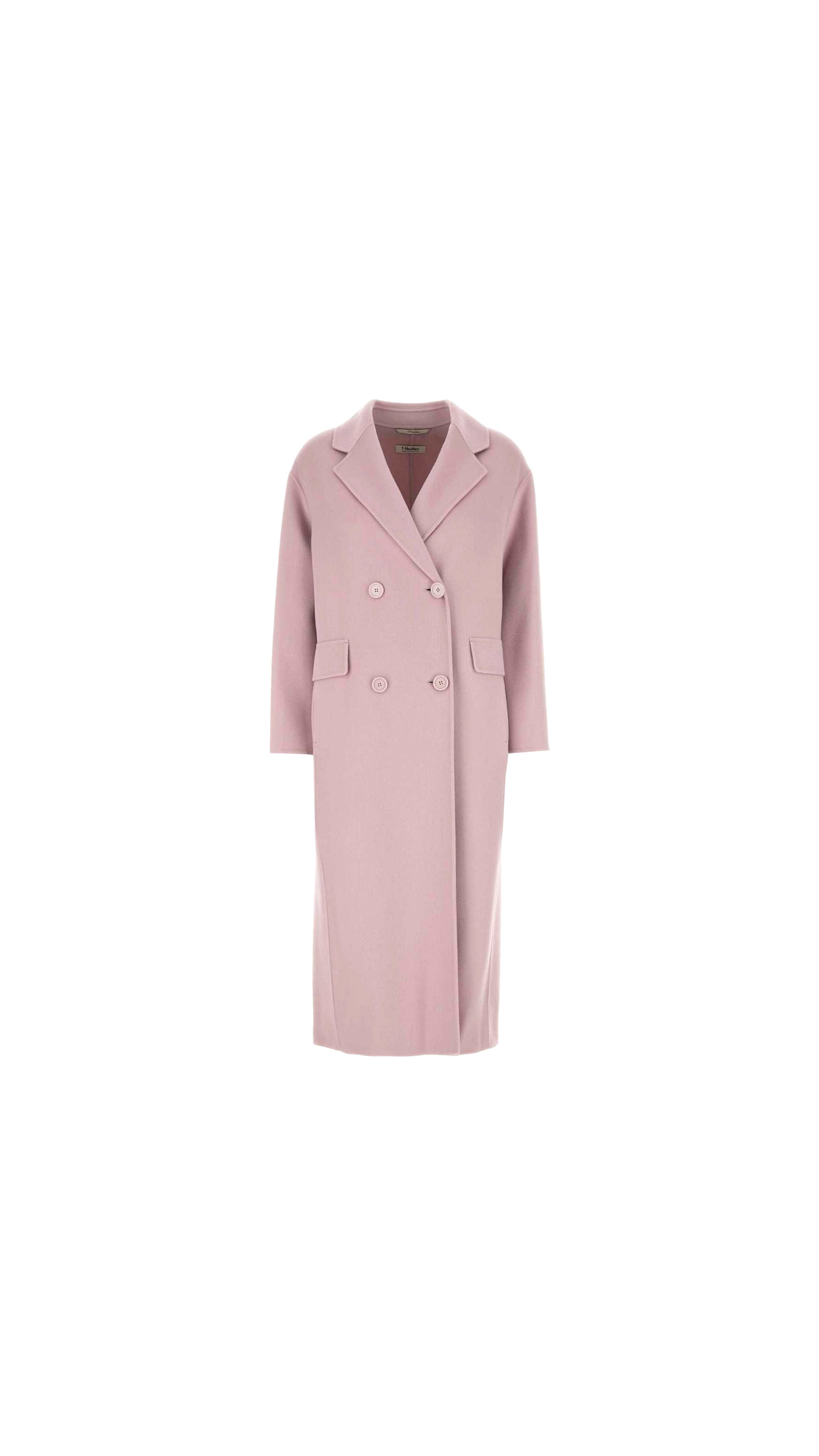 Livia Wool Long Robe Coat - Pink