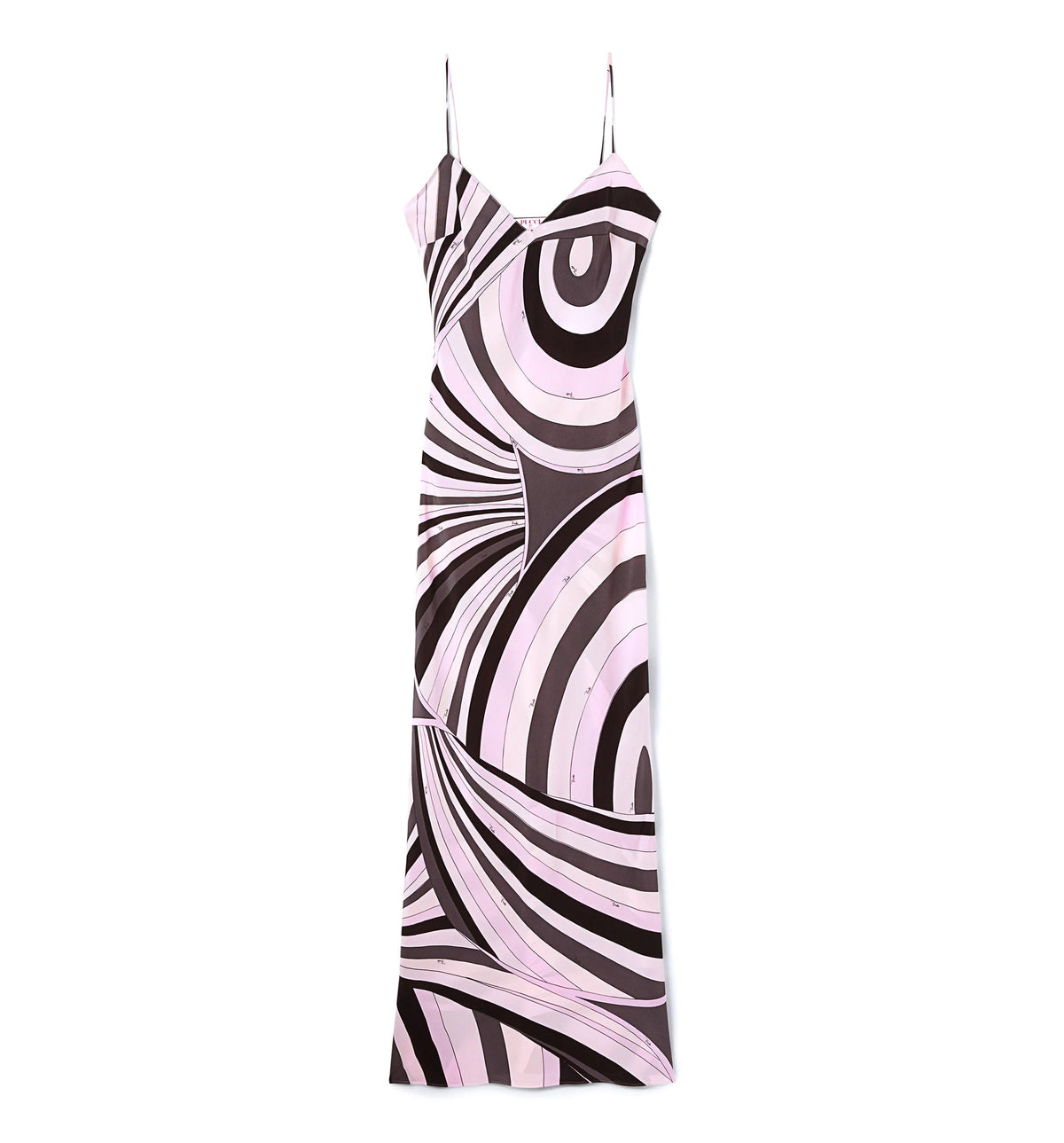 Iride-Print Long Crêpe De Chine Dress