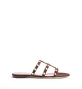 Rockstud Slide Sandal In Suede 05Mm