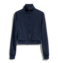 Rib cotton jersey zip sweatshirt with Web