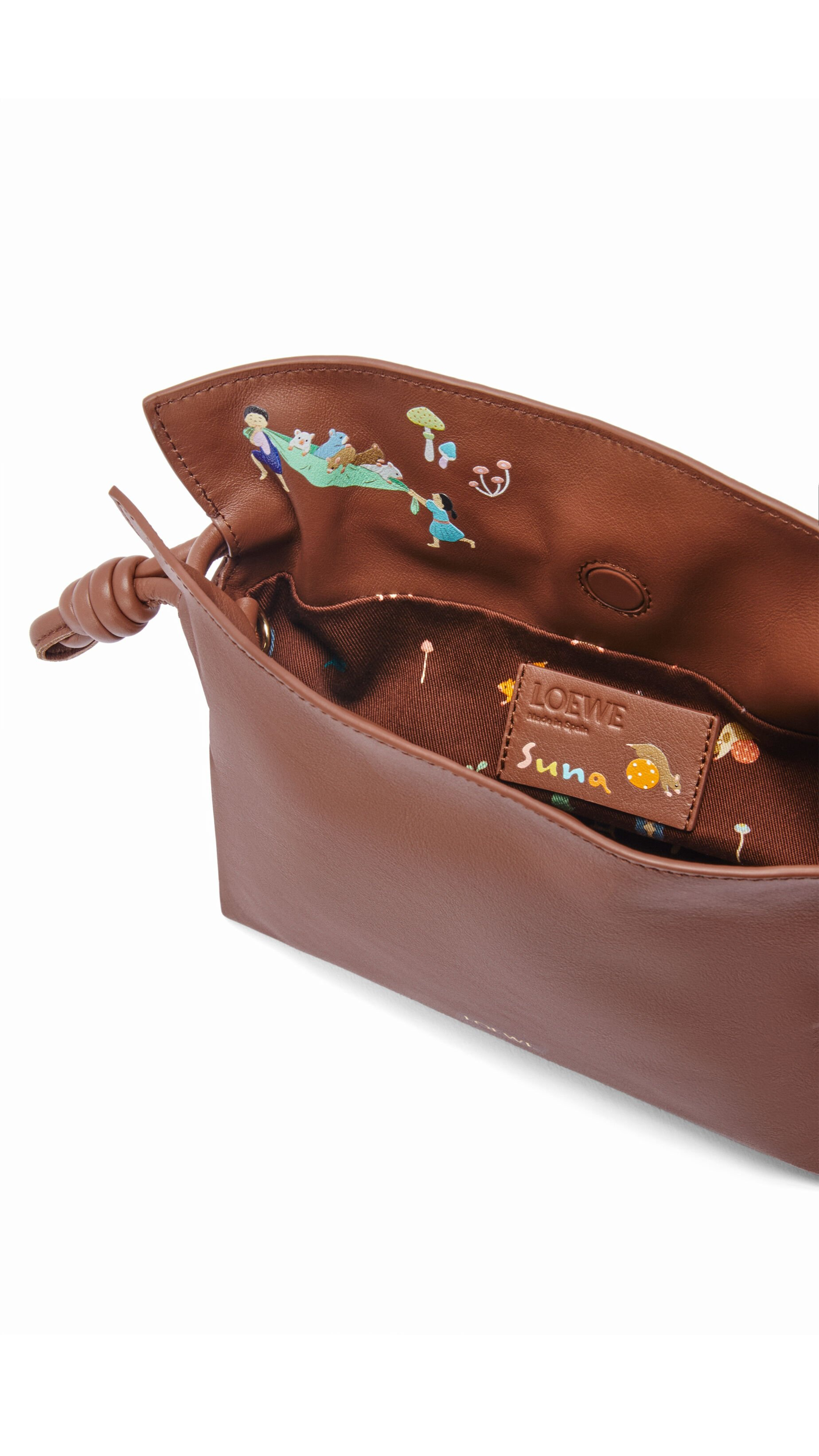 Hamster Mini Flamenco Clutch in Nappa Calfskin - Havana