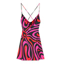 Marmo Print Short Dress