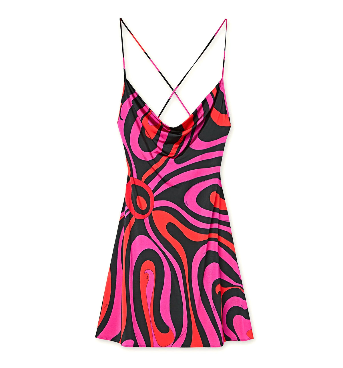 Marmo Print Short Dress