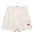 Embroidered Linen Shorts
