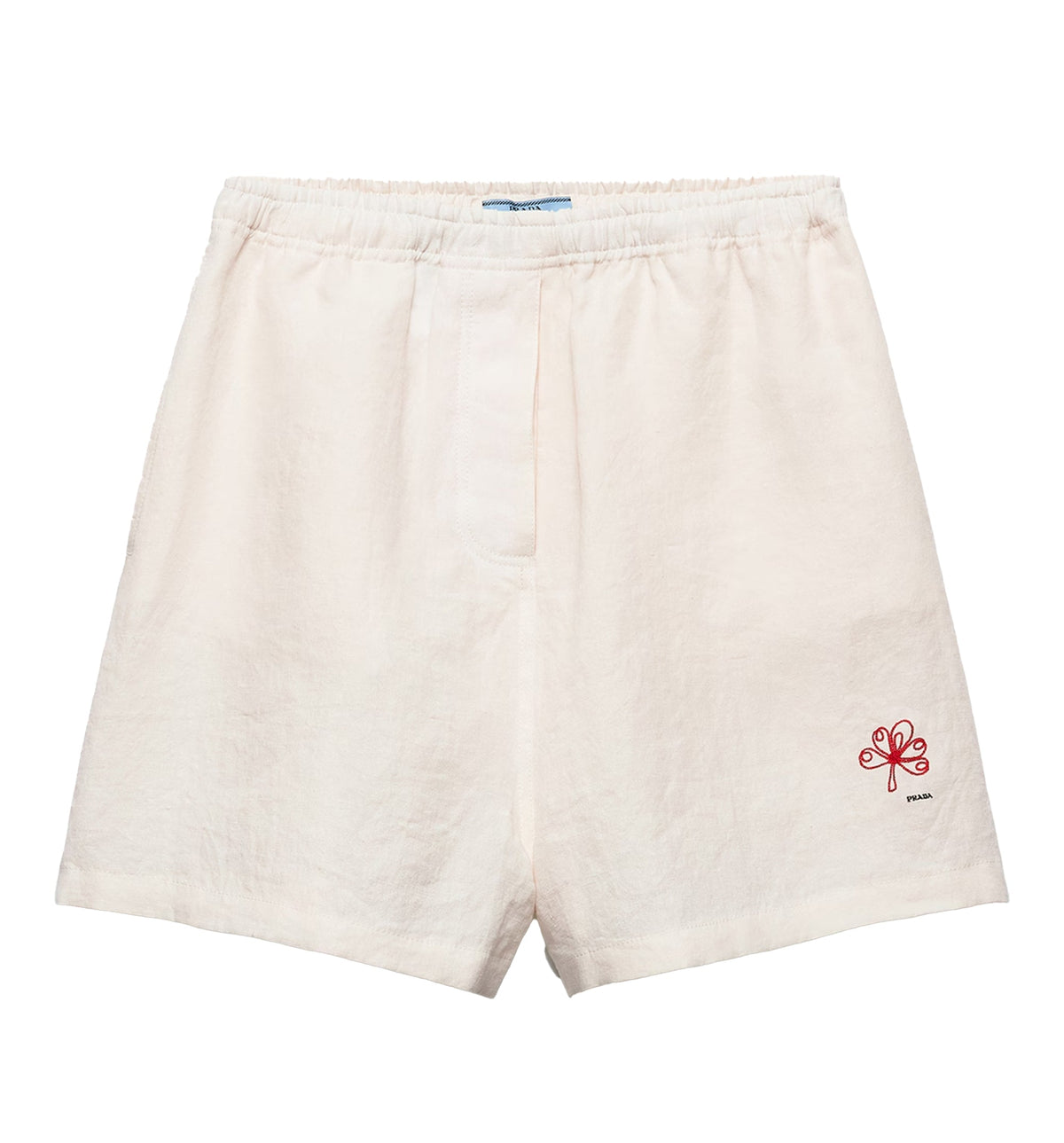 Embroidered Linen Shorts